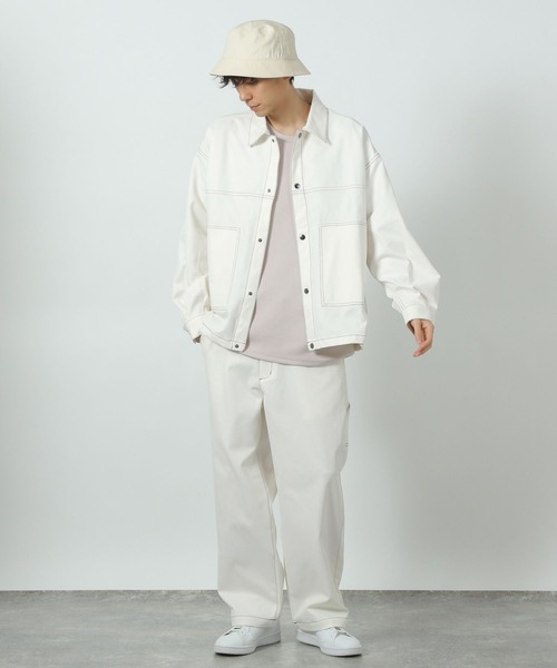 LAKOLE(ラコレ)の「ステッチラインストレートパンツ / 289299(その他パンツ・メンズ・ホワイト/ブラック/カーキ・MEDIUM/LARGE)」の6枚目の写真