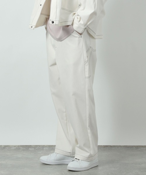 LAKOLE(ラコレ)の「ステッチラインストレートパンツ / 289299(その他パンツ・メンズ・ホワイト/ブラック/カーキ・MEDIUM/LARGE)」の7枚目の写真