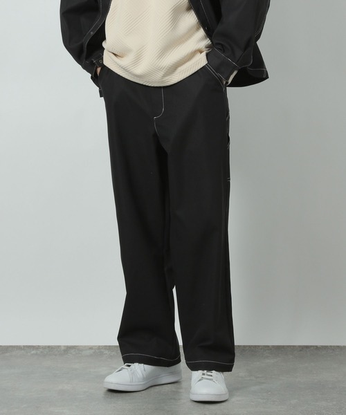 MORABITO 黒 ラッフルデザイン パンツ　未使用　新品タグ付き メンズ 【ベストセラー】ドライタッチ 2タック パンツ【吸汗速乾】通販