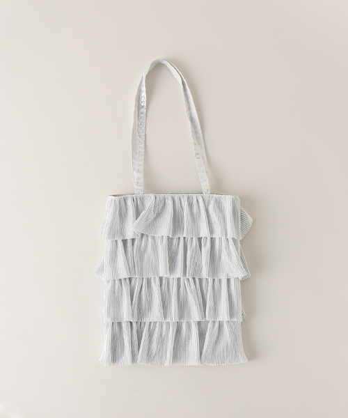 JOINT WORKS（ジョイントワークス）の「Casselini/キャセリーニ プリーツフリルトート（トートバッグ・レディース・ブルー/シルバー/ブラック・FREE）」の3枚目の写真