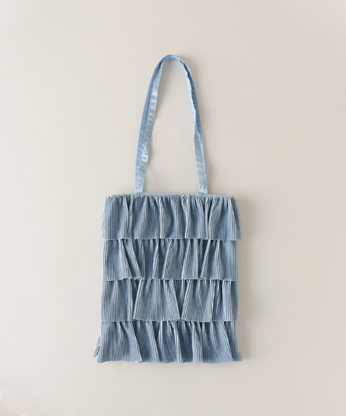 JOINT WORKS（ジョイントワークス）の「Casselini/キャセリーニ プリーツフリルトート（トートバッグ・レディース・ブルー/シルバー/ブラック・FREE）」の2枚目の写真