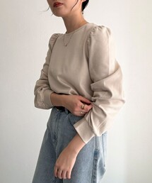 ポンチ袖ボリュームプルオーバー
