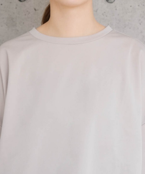 aquagarage（アクアガレージ）の「裏起毛コクーンカットソー（Tシャツ/カットソー・レディース・ダークグレー/グレイッシュベージュ/ブラック・L/M）」の6枚目の写真