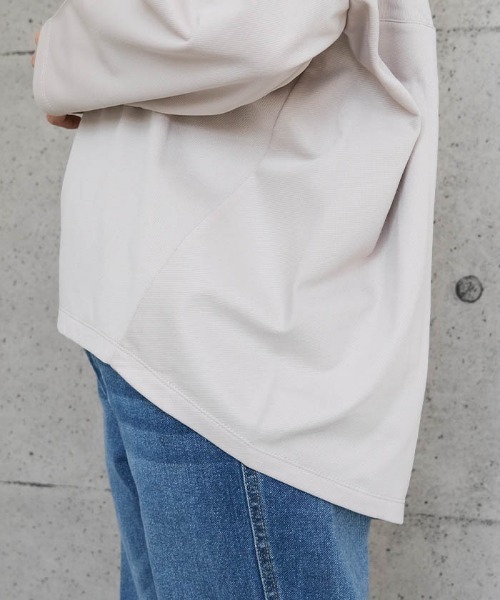 aquagarage（アクアガレージ）の「裏起毛コクーンカットソー（Tシャツ/カットソー・レディース・ダークグレー/グレイッシュベージュ/ブラック・L/M）」の8枚目の写真