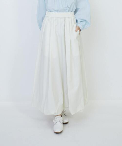 LOISIR（ロワズィール）の「コットンバルーンスカート（スカート・レディース・グリーン/キナリ・MT/M）」の2枚目の写真