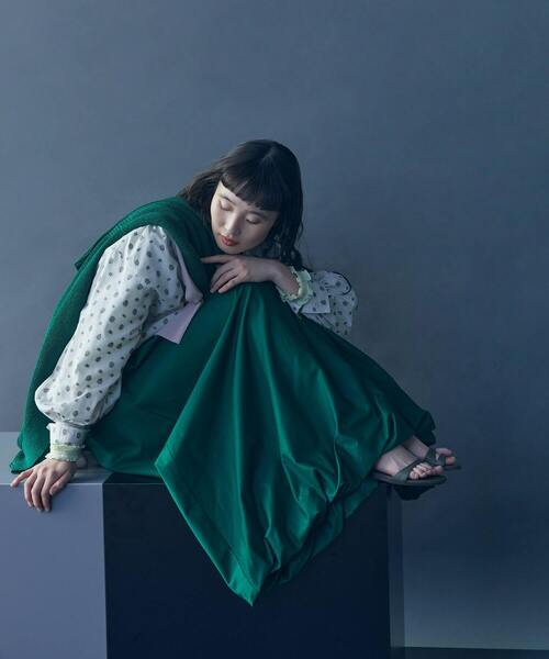 LOISIR（ロワズィール）の「コットンバルーンスカート（スカート・レディース・グリーン/キナリ・MT/M）」の5枚目の写真