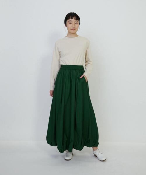 LOISIR（ロワズィール）の「コットンバルーンスカート（スカート・レディース・グリーン/キナリ・MT/M）」の9枚目の写真