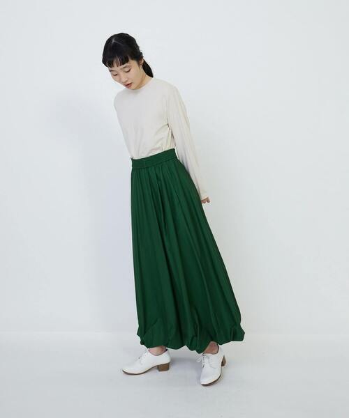 LOISIR（ロワズィール）の「コットンバルーンスカート（スカート・レディース・グリーン/キナリ・MT/M）」の10枚目の写真