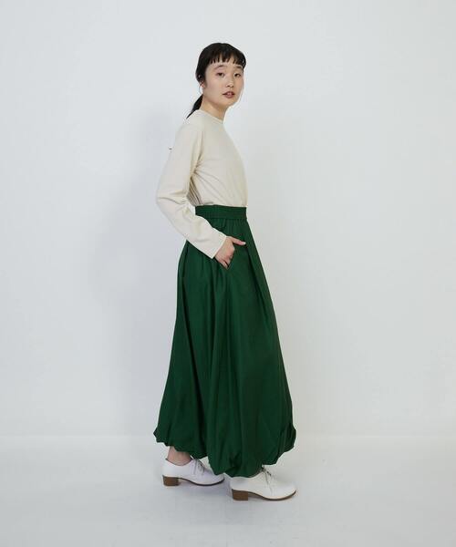 LOISIR（ロワズィール）の「コットンバルーンスカート（スカート・レディース・グリーン/キナリ・MT/M）」の11枚目の写真