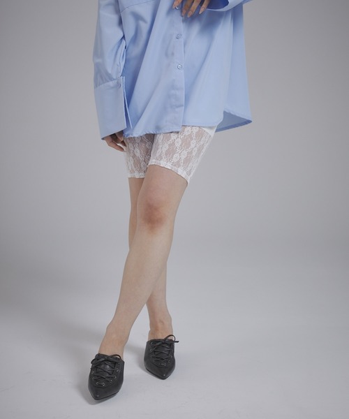 ENVYM(アンビー)の「レースレギンス(その他パンツ・レディース・ブラック/ホワイト・FREE)」の2枚目の写真