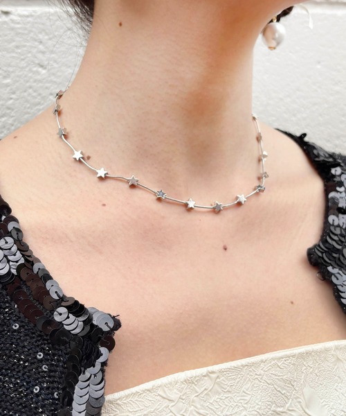 Casselini(キャセリーニ)の「Casselini(キャセリーニ)メタルスターネックレス(ネックレス・レディース・シルバー・FREE)」の5枚目の写真