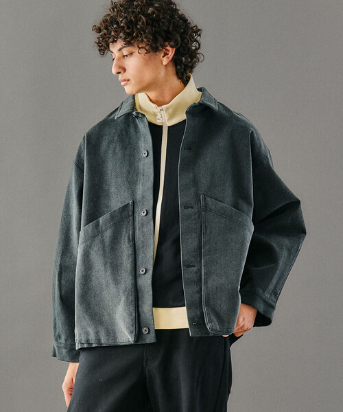 Bshop（ビショップ）の「7115 by SZEKI | シャツジャケット MEN（カバーオール・メンズ・ベージュ系その他/ブラック・L）」の12枚目の写真