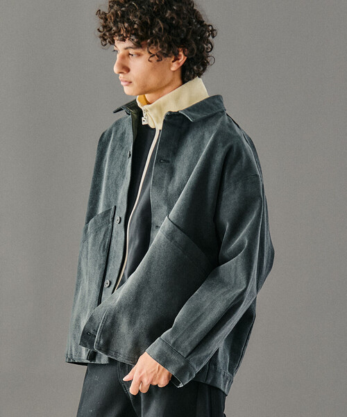 Bshop（ビショップ）の「7115 by SZEKI | シャツジャケット MEN（カバーオール・メンズ・ベージュ系その他/ブラック・L）」の11枚目の写真