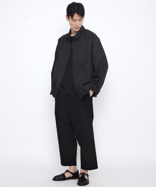 Bshop（ビショップ）の「7115 by SZEKI | シャツジャケット MEN（カバーオール・メンズ・ベージュ系その他/ブラック・L）」の3枚目の写真