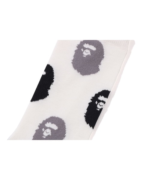 A BATHING APE(アベイシングエイプ)の「APE HEAD SOCKS(ソックス/靴下・キッズ・グリーン/ブルー/ブラック・MEDIUM/LARGE/SMALL)」の4枚目の写真