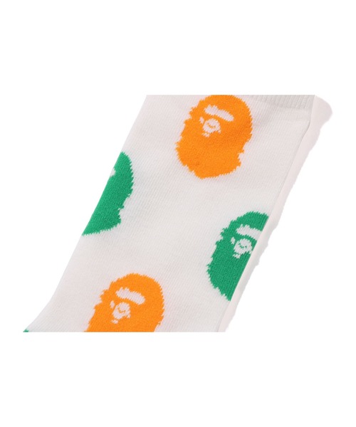 A BATHING APE(アベイシングエイプ)の「APE HEAD SOCKS(ソックス/靴下・キッズ・グリーン/ブルー/ブラック・MEDIUM/LARGE/SMALL)」の5枚目の写真