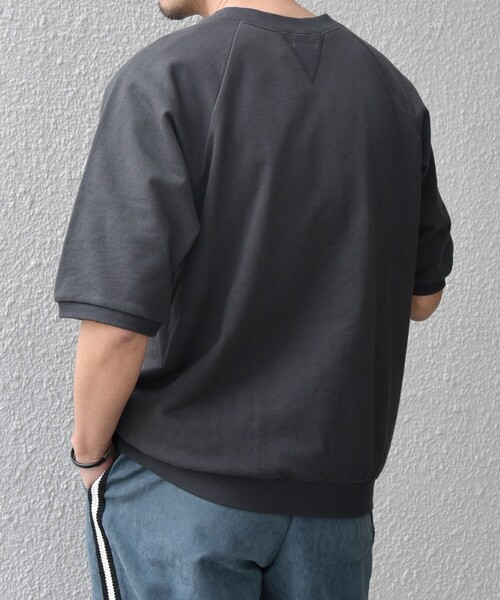 SHIPS any(シップス エニィ)の「【SHIPS any別注】athletic wear MASON: スマイルマーク/刺繍 スウェット Tシャツ◇(Tシャツ/カットソー・メンズ・オレンジ/ダークグレー/ライトブルー/グレー/グリーン・SMALL/MEDIUM/LARGE)」の12枚目の写真
