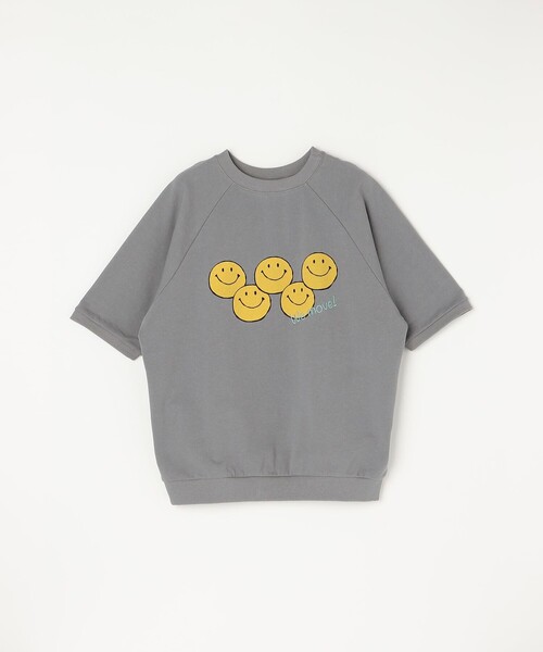 美品✨　イエロー❤️　シップスエニィ　洗える　モールスキン スタンドカラーシャツ セール】【SHIPS any別注】athletic wear MASON: スマイルマーク