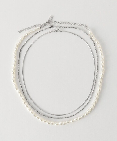 green label relaxing（グリーンレーベルリラクシング）の「3連 ネックレス（ネックレス・レディース・シルバー/ゴールド・FREE）」の2枚目の写真