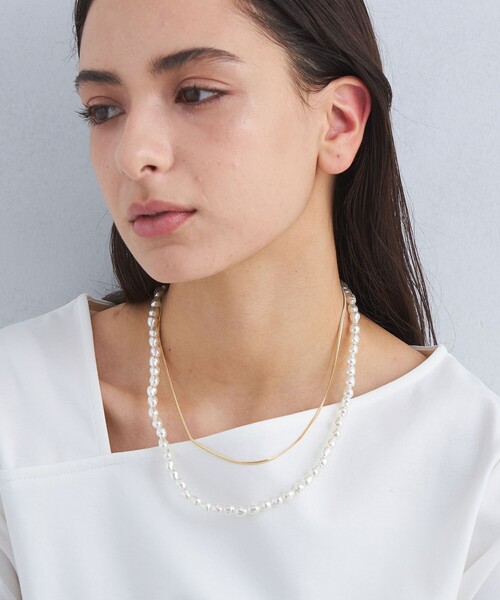 green label relaxing（グリーンレーベルリラクシング）の「3連 ネックレス（ネックレス・レディース・シルバー/ゴールド・FREE）」の3枚目の写真