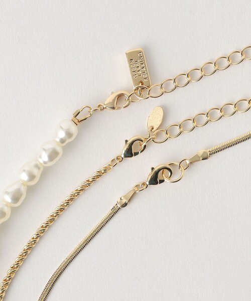 green label relaxing（グリーンレーベルリラクシング）の「3連 ネックレス（ネックレス・レディース・シルバー/ゴールド・FREE）」の6枚目の写真