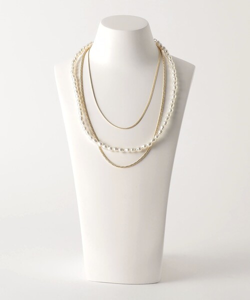 green label relaxing（グリーンレーベルリラクシング）の「3連 ネックレス（ネックレス・レディース・シルバー/ゴールド・FREE）」の14枚目の写真