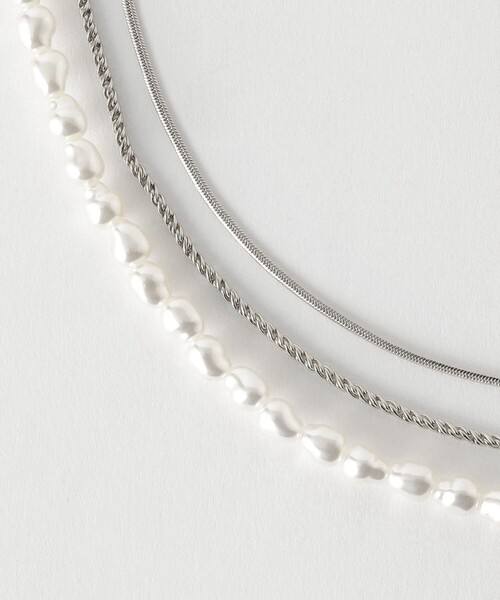 green label relaxing（グリーンレーベルリラクシング）の「3連 ネックレス（ネックレス・レディース・シルバー/ゴールド・FREE）」の15枚目の写真