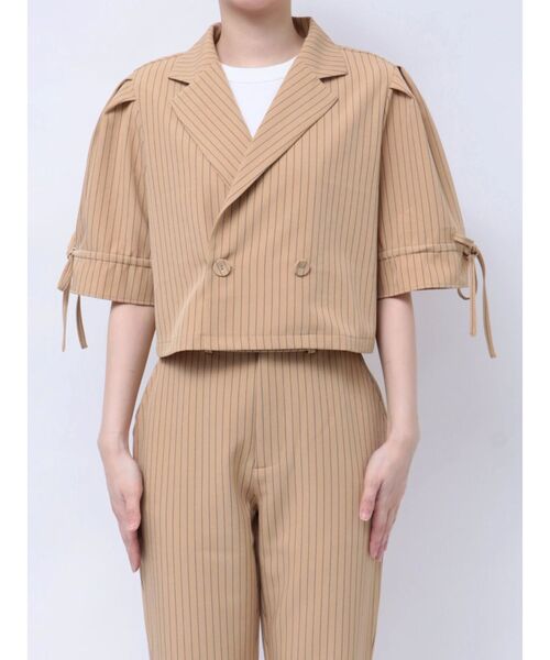 jouetie（ジュエティ）の「【FRUITSZIPPER鎮西寿々歌】クロップドジャケット（テーラードジャケット・レディース・ベージュ・MEDIUM）」の17枚目の写真