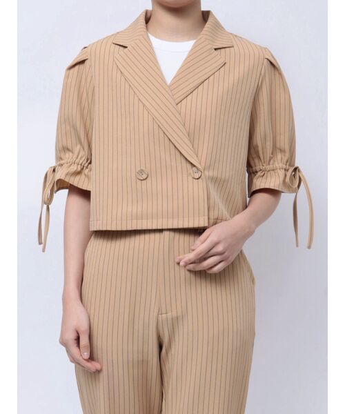 jouetie（ジュエティ）の「【FRUITSZIPPER鎮西寿々歌】クロップドジャケット（テーラードジャケット・レディース・ベージュ・MEDIUM）」の20枚目の写真
