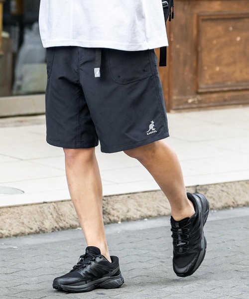KANGOL（カンゴール）の「新色追加 KANGOL カンゴール 別注コラボ 接触冷感水陸両用クライミングショートパンツ ボードショーツ ハーフパンツ（その他パンツ・メンズ・レオパード/ライトグレー/ベージュ/カモフラージュ/ブラック系/マスタード/ネイビー/パープル/ブラック/マルチ/オリーブ/グレー・M/L/XL）」の14枚目の写真