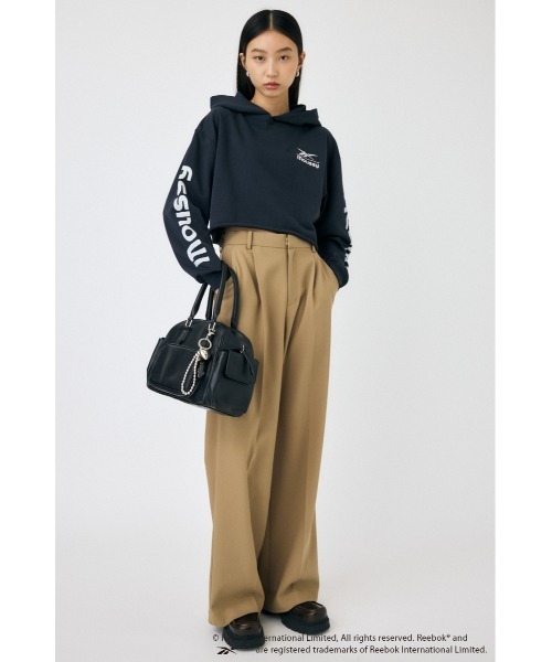 MOUSSY(マウジー)の「REEBOK CUT OFF フ―ディー(スウェット・レディース・ネイビー/ブラック/オフホワイト・FREE)」の6枚目の写真