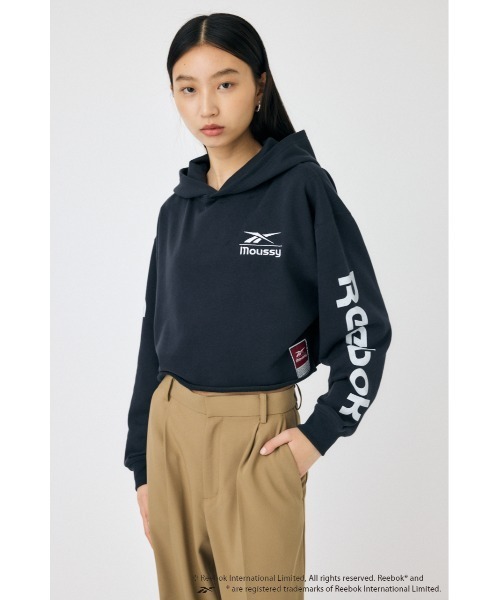 MOUSSY(マウジー)の「REEBOK CUT OFF フ―ディー(スウェット・レディース・ネイビー/ブラック/オフホワイト・FREE)」の8枚目の写真