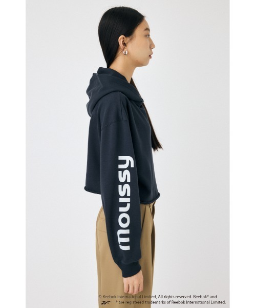 MOUSSY(マウジー)の「REEBOK CUT OFF フ―ディー(スウェット・レディース・ネイビー/ブラック/オフホワイト・FREE)」の11枚目の写真