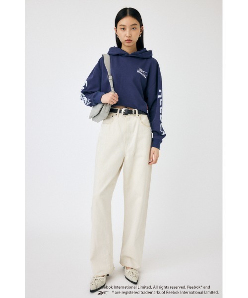 MOUSSY(マウジー)の「REEBOK CUT OFF フ―ディー(スウェット・レディース・ネイビー/ブラック/オフホワイト・FREE)」の21枚目の写真