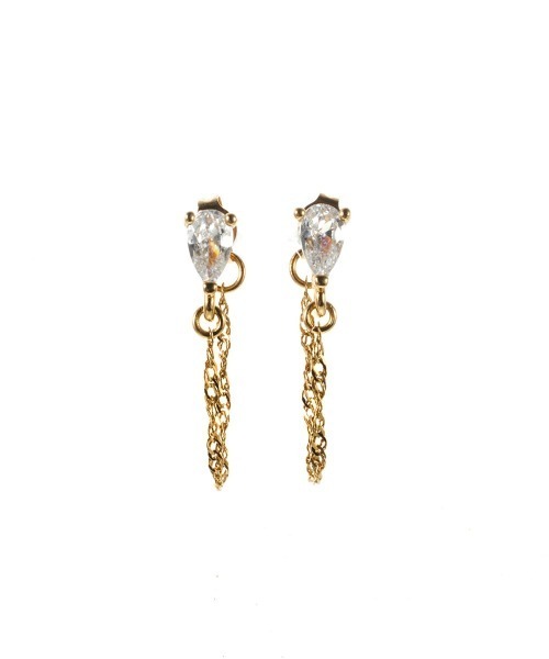 Jolie Toujours(ジョリトゥジュール)の「ドロップトップチェーンスウィングピアス(ピアス(両耳用)・レディース・ゴールド・FREE)」の1枚目の写真