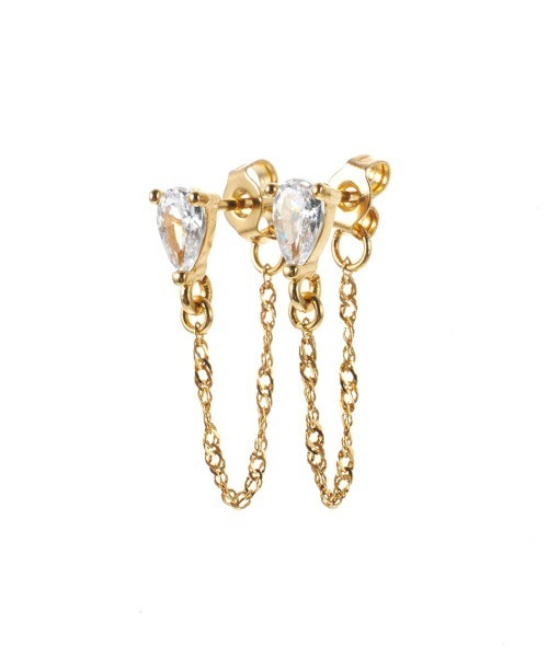 Jolie Toujours(ジョリトゥジュール)の「ドロップトップチェーンスウィングピアス(ピアス(両耳用)・レディース・ゴールド・FREE)」の8枚目の写真