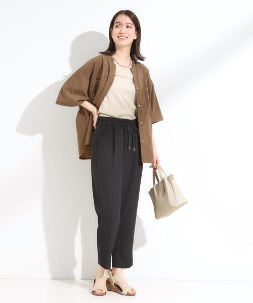 SHOO・LA・RUE(シューラルー)の「【ひんやり/UV/S-LL】さらさらぷるん イージーテーパードパンツ(その他パンツ・レディース・オレンジ/ブルー/カーキ/ベージュ/ブラック/グリーン/ブラウン系その他・04/05/10/01/03/02)」の10枚目の写真