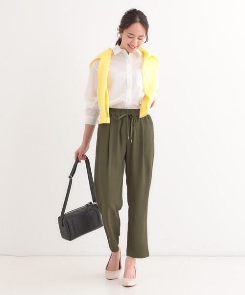 SHOO・LA・RUE(シューラルー)の「【ひんやり/UV/S-LL】さらさらぷるん イージーテーパードパンツ(その他パンツ・レディース・オレンジ/ブルー/カーキ/ベージュ/ブラック/グリーン/ブラウン系その他・04/05/10/01/03/02)」の14枚目の写真