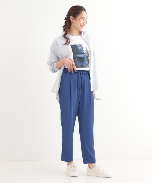 SHOO・LA・RUE(シューラルー)の「【ひんやり/UV/S-LL】さらさらぷるん イージーテーパードパンツ(その他パンツ・レディース・オレンジ/ブルー/カーキ/ベージュ/ブラック/グリーン/ブラウン系その他・04/05/10/01/03/02)」の18枚目の写真