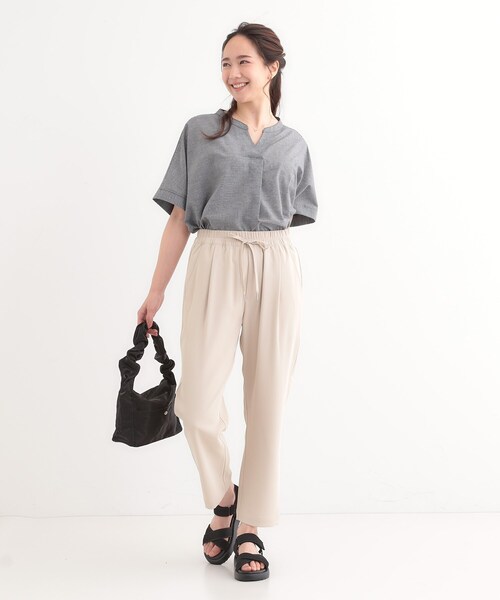 SHOO・LA・RUE(シューラルー)の「【ひんやり/UV/S-LL】さらさらぷるん イージーテーパードパンツ(その他パンツ・レディース・オレンジ/ブルー/カーキ/ベージュ/ブラック/グリーン/ブラウン系その他・04/05/10/01/03/02)」の22枚目の写真