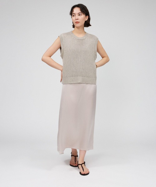 BABYLONE(バビロン)の「ウォッシャブルシルクレーヨンワンピース(ワンピース・レディース・ダークブラウン/ライトベージュ・フリー)」の21枚目の写真