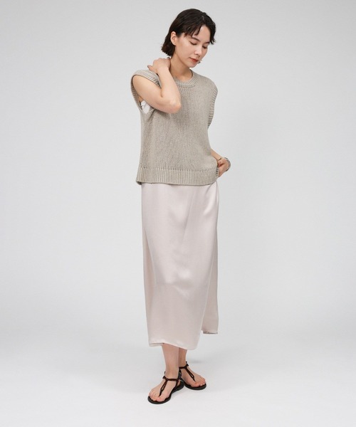 BABYLONE(バビロン)の「ウォッシャブルシルクレーヨンワンピース(ワンピース・レディース・ダークブラウン/ライトベージュ・フリー)」の22枚目の写真