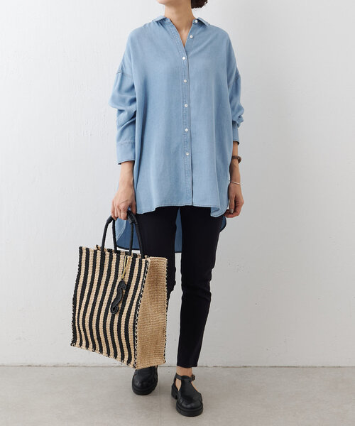 BEARDSLEY(ビアズリー)の「ラタンチャーム付きアバカトート(かごバッグ・レディース・ブロンズ/ブラック・FREE)」の10枚目の写真