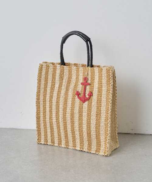 BEARDSLEY(ビアズリー)の「ラタンチャーム付きアバカトート(かごバッグ・レディース・ブロンズ/ブラック・FREE)」の14枚目の写真