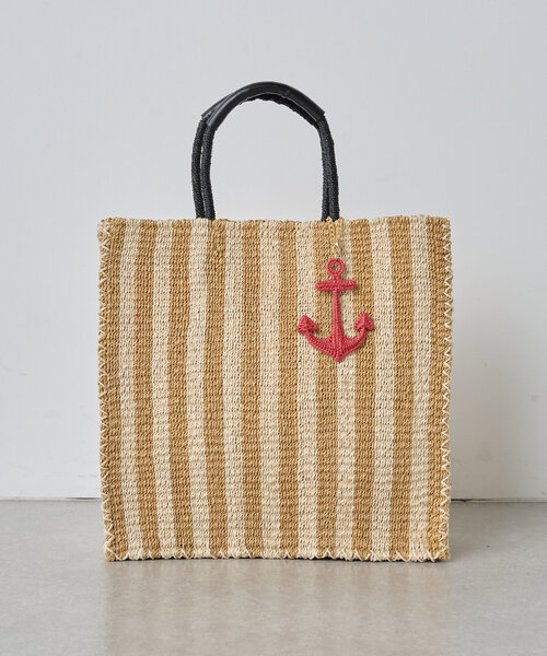 BEARDSLEY(ビアズリー)の「ラタンチャーム付きアバカトート(かごバッグ・レディース・ブロンズ/ブラック・FREE)」の16枚目の写真