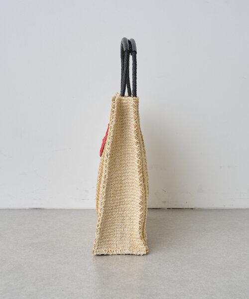 BEARDSLEY(ビアズリー)の「ラタンチャーム付きアバカトート(かごバッグ・レディース・ブロンズ/ブラック・FREE)」の3枚目の写真