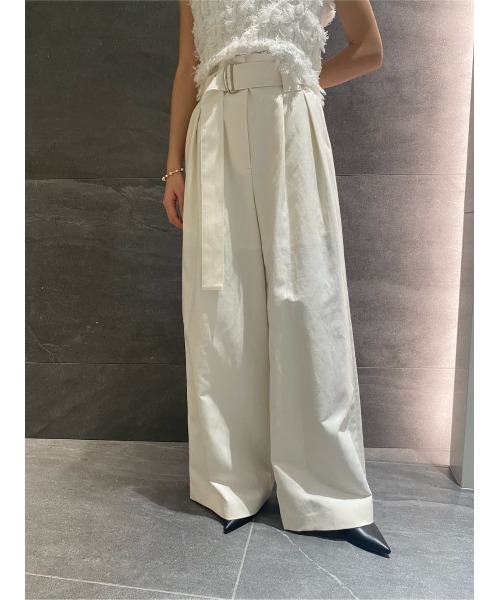 DT♪ COLONIA シルクとリネンのワイドパンツ 関税込 COLUMN パンツ / リネンワイドパンツ レディース : ZOZOTOWN