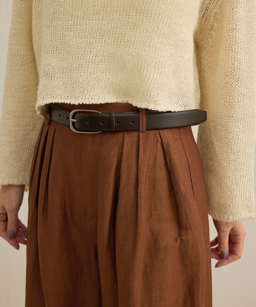 ROPE'（ロペ）の「【洗える】ビスコースリネン スラブスリータックパンツ/一部セットアップ可能（その他パンツ・レディース・ブラウン/ネイビー・40/38/36）」の11枚目の写真