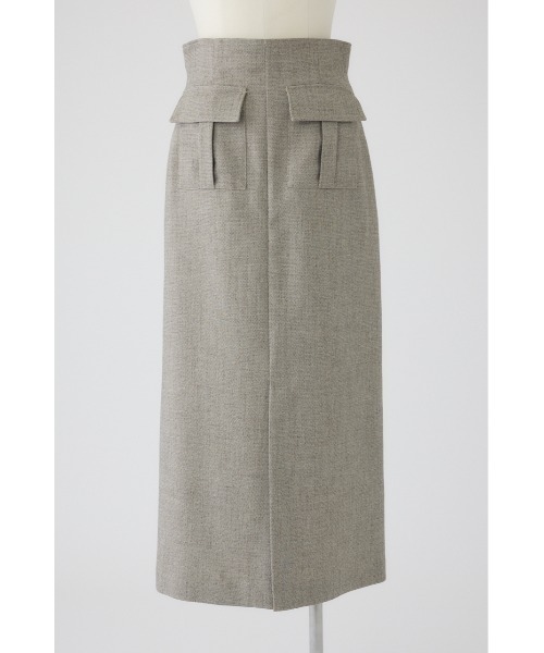 RIM.ARK(リムアーク)の「Tweed high waist cargo SK ツイードハイウエストカーゴスカート(スカート・レディース・グレイッシュベージュ/ブラウン/チャコールグレー・36/38)」の3枚目の写真