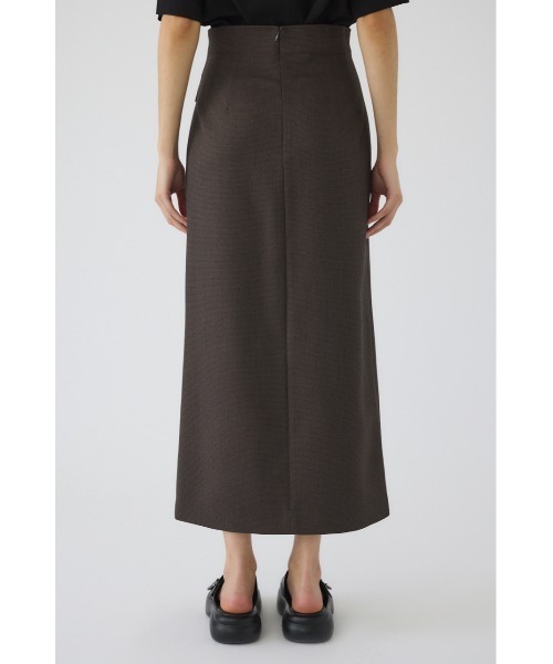 RIM.ARK ダークブラウン タイトスカート 38 Tweed high waist cargo SK ツイードハイウエストカーゴスカート